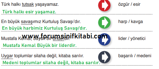 3.Sınıf Türkçe Meb yayınları Çalışma Kitabı Sayfa 32 Cevapları