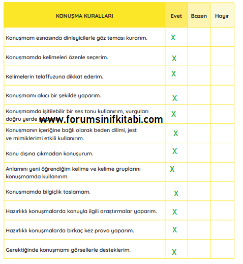 4.Sınıf Türkçe Meb yayınları Çalışma Kitabı Sayfa 45 Cevapları