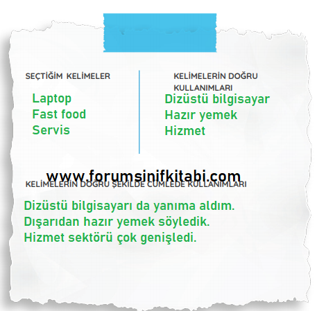 4.Sınıf Türkçe Meb yayınları Çalışma Kitabı Sayfa 123 Cevapları