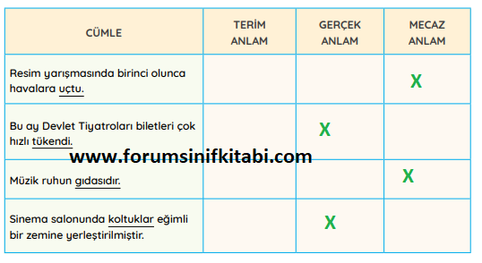 4.Sınıf Türkçe Meb yayınları Çalışma Kitabı Sayfa 176 Cevapları