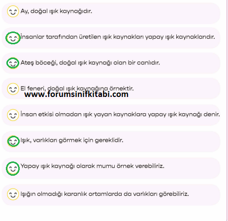 3.Sınıf Fen Bilimleri Meb yayınları Çalışma Kitabı Sayfa 90 Cevapları