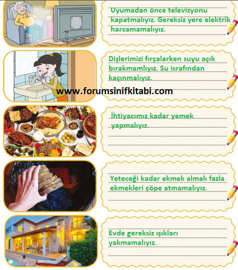 3.Sınıf Hayat Bilgisi Meb yayınları Çalışma Kitabı Sayfa 46 Cevapları