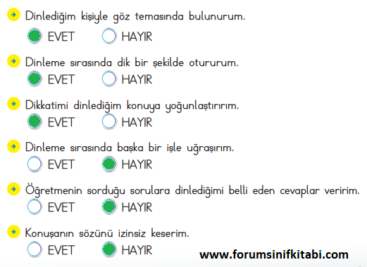 2.Sınıf Hayat Bilgisi Meb yayınları Çalışma Kitabı Sayfa 27 Cevapları