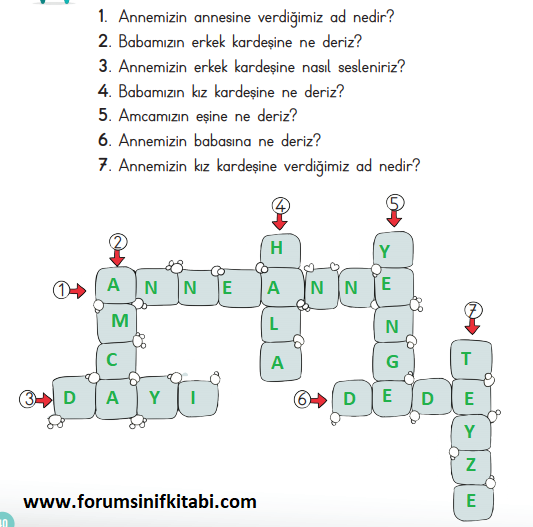 2.Sınıf Hayat Bilgisi Meb yayınları Çalışma Kitabı Sayfa 40 Cevapları